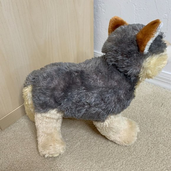 Aurora Gray Wolf Plush 10" Tall Stuffed Animal - Picture 3 of 5
